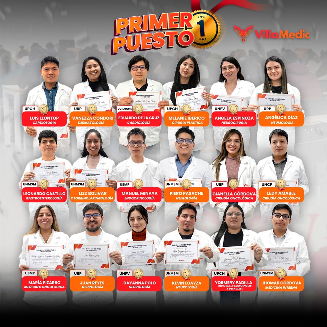 Primeros puestos nacionales RM 2025